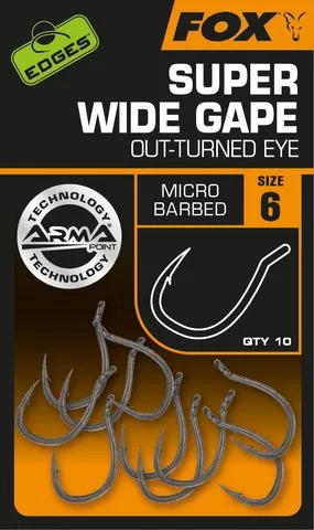 Fox Edges Armapoint Super Wide Gape Outturned Eye Hooks 4