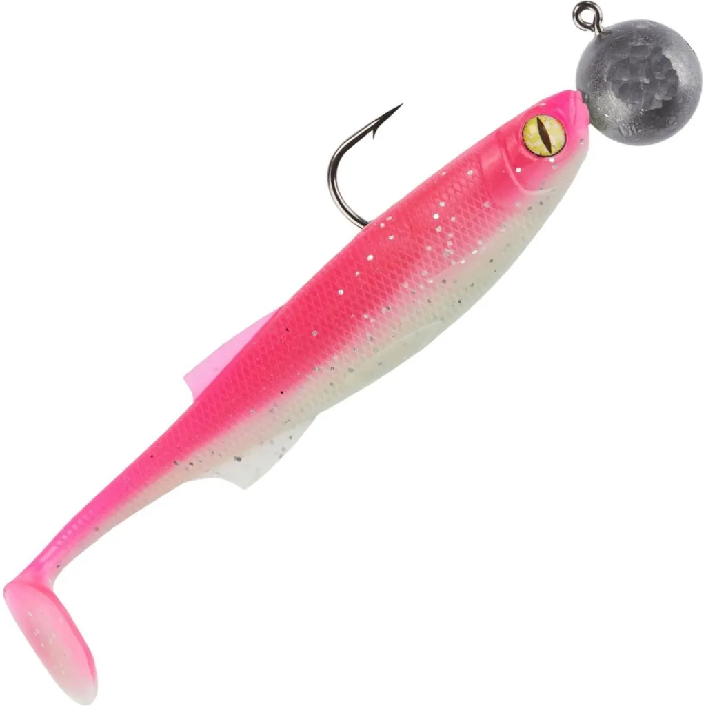 Balzer 71 Grad Nord Gummifische Pollack Köhler Meeresangelköder 10cm+12cm 30g+50g Pink-Weiß