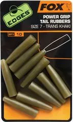 Fox Edges Surefit Tail Rubbers 7 10pcs Trans-Khaki