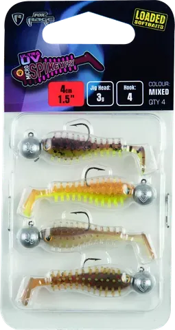 Fox Rage Micro Spikey Fry Mixed UV Colour Pack 4pcs 3g
