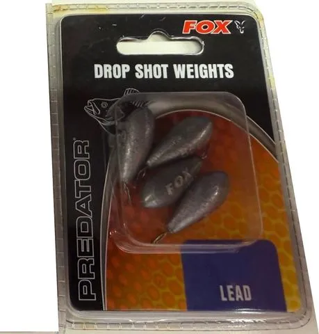 Fox Predator Drop Shot Weights Teardrop Line Clip