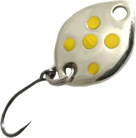 Troutwerk Spoon 0.8g 1.2cm Silver/Yellow Dots