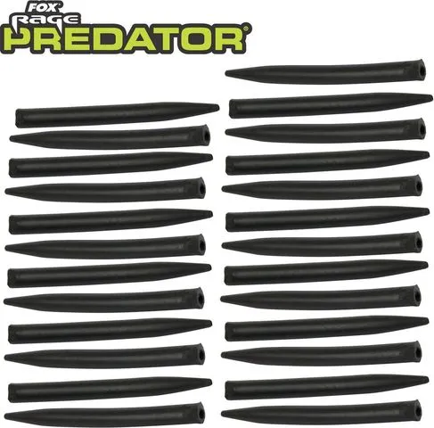 Fox Rage Predator Trace Crimp Covers 25 Black Rubber