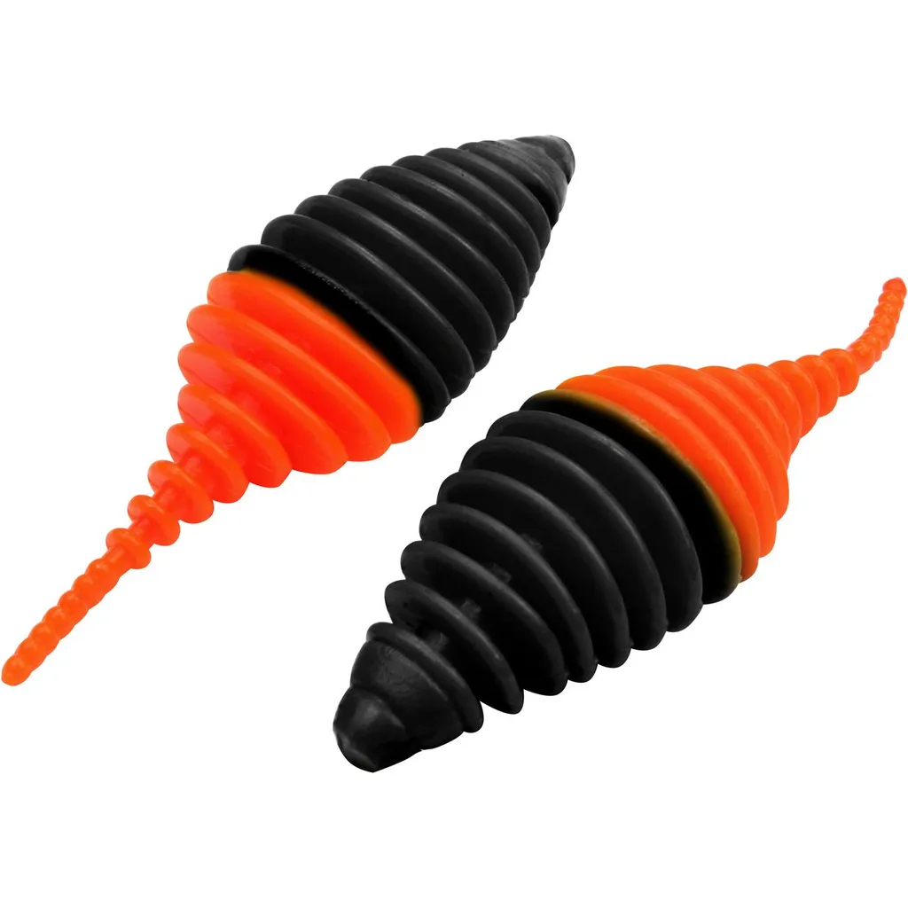 FTM Omura Baits Pongo Gummiköder 6.5cm Schwarz/Neonorange Krill