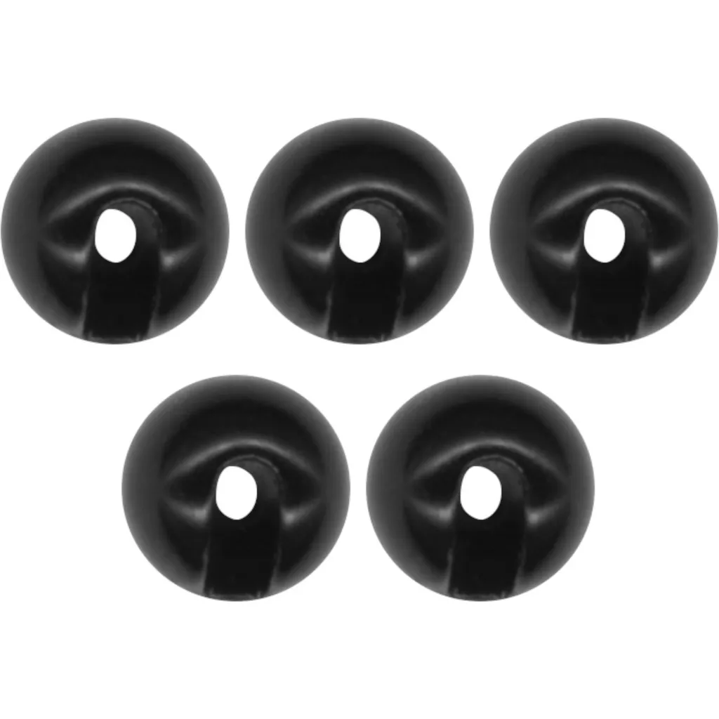 FTM Tungsten Perle Omura geschlitzt #4,6mm Schwarz 5er