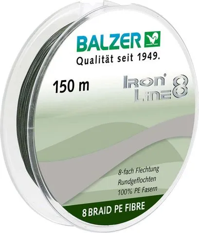 Balzer Iron Line 8 Braided Line 0.21mm 15.4kg 150m Green