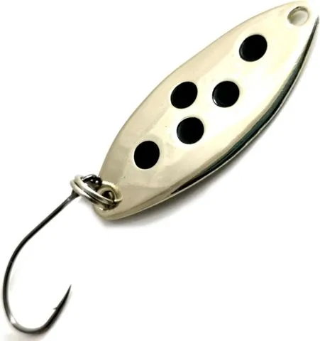 Troutwerk Spoon 2.5g 3.3cm Silberfarben Schwarze Punkte