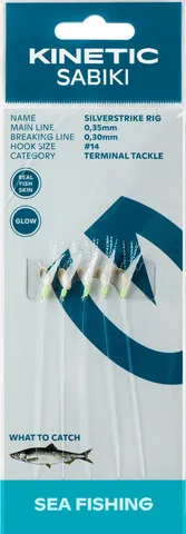 Kinetic Sabiki Silverstrike Ready-made Rigs #10 150cm 1pc