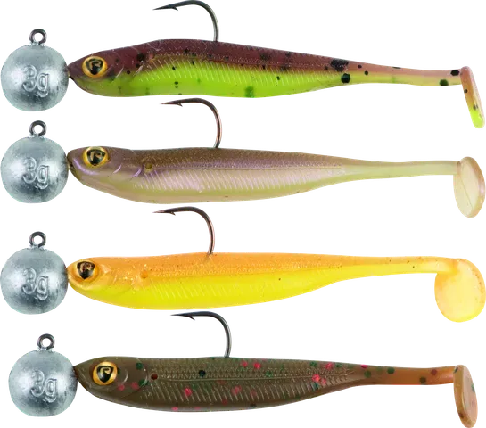 Fox Rage Micro Tiddler Fast Mixed UV Colour Pack 3g 4pc 5cm