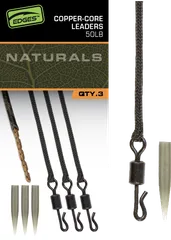 Fox Edges Naturals Copper-Core Leaders 7 22.68kg 75cm