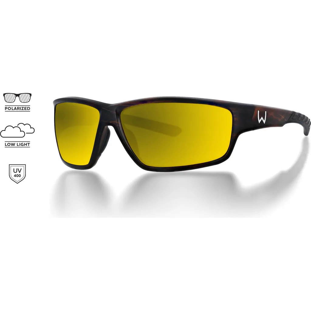 Westin W6 Sport 20 Polarisationsbrille Matte Brown Stripe Brown Yellow Green