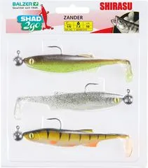 Balzer Shad 2go Set 10cm 7.5g Green Pumpkin / Highlight / Hot Perch Pre-rigged