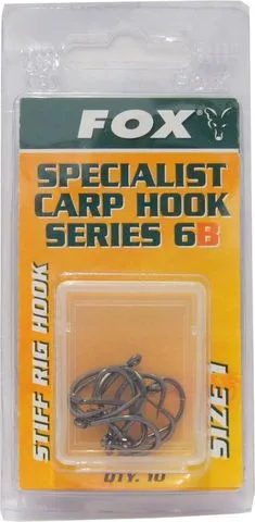 Fox Stiff Rig Hook 1 10pcs Barbless Sharp