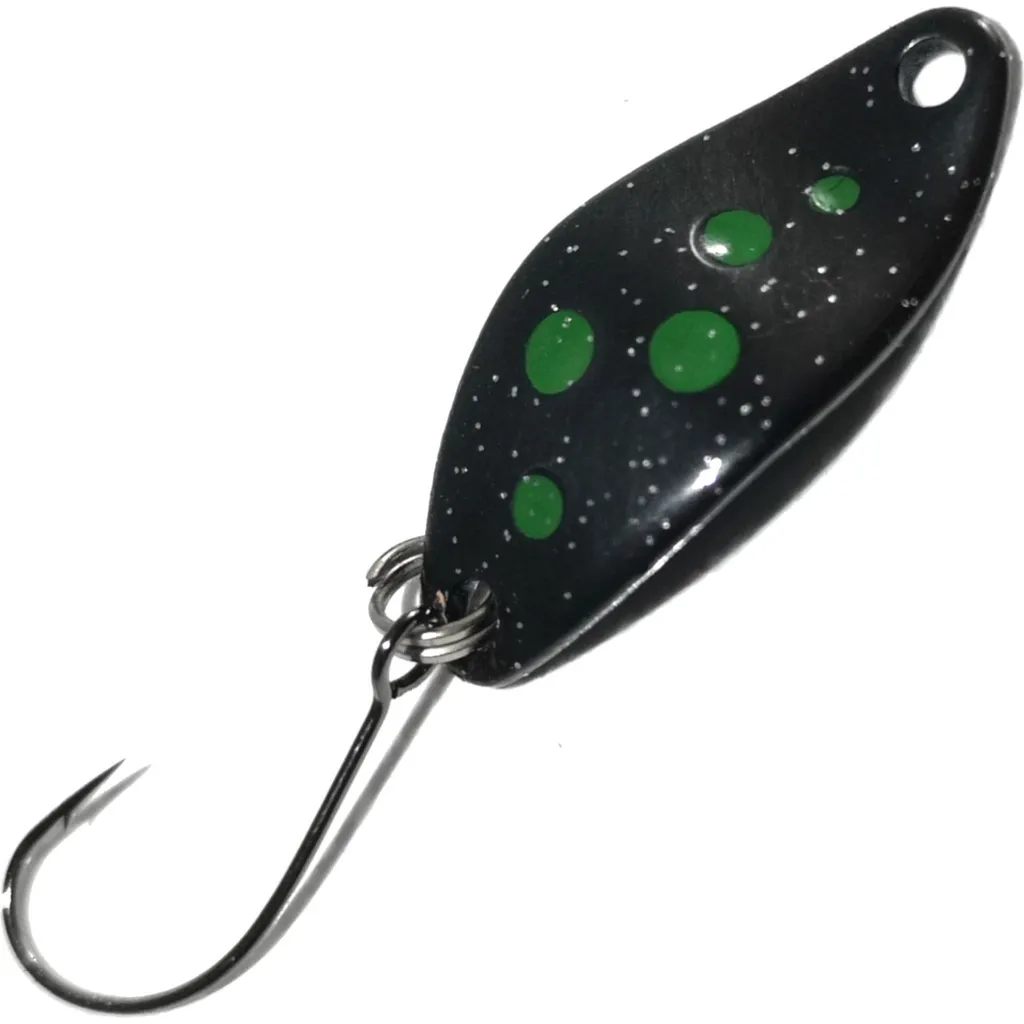 Troutwerk Spoon 1.5g 2.3cm Schwarz Grüne Punkte