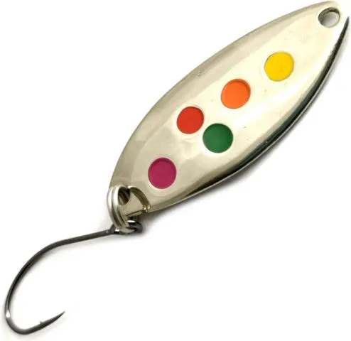 Troutwerk Spoon 2.5g 3.3cm Silberfarben Mehrfarbige Punkte