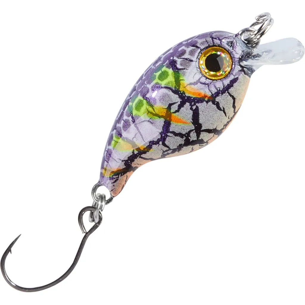 Balzer Trout Attack Crank Wobbler Thunder 3cm 2g Lila-Schwarz-Weiß-Gelb