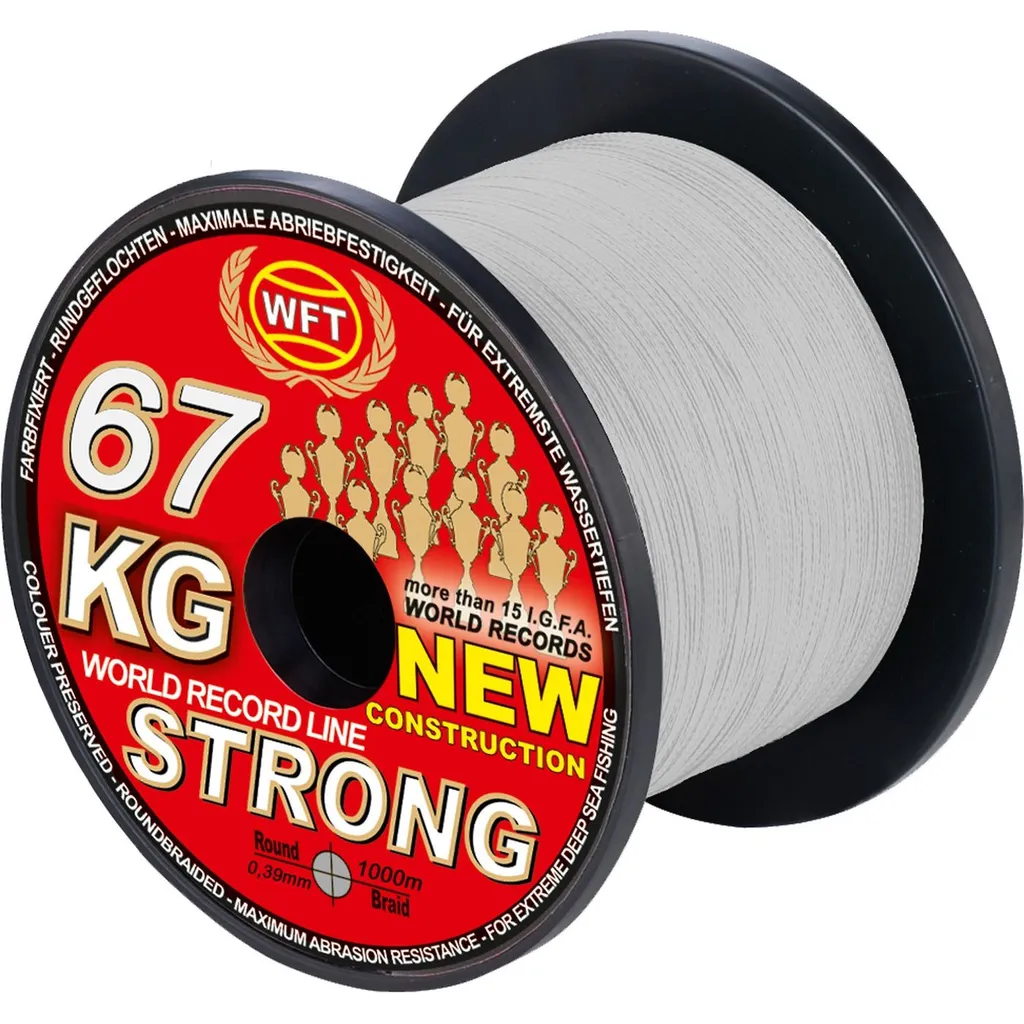 WFT NEW KG Strong Geflochtene Schnur 1000m 67kg 0,39mm