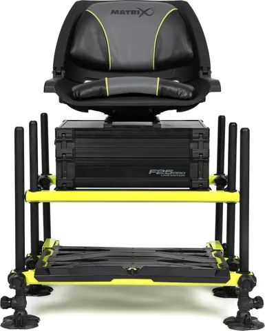Matrix F25 Pro Swivel Seatbox Lime Edition 13.5kg 76.1cm Aluminium