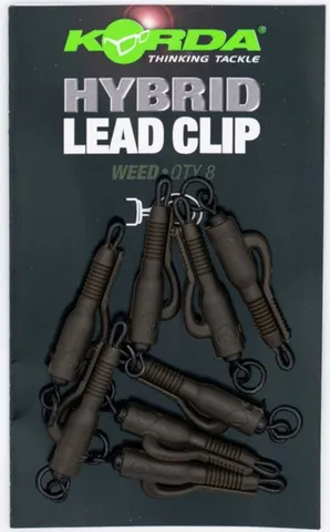 Korda QC Hybrid Lead Clip Weed/Silt 8pc