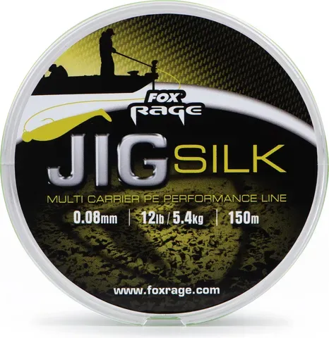 Fox Rage Jig Silk Braided Line 0.08mm 5.4kg 120m Fluro Green