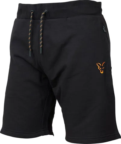 Fox Collection Black Orange LW Shorts 50% Cotton 50% Polyester Summer
