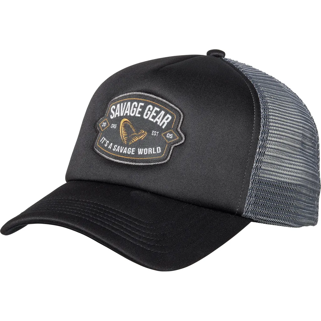 Savage Gear Badge Mütze Trucker Mütze Schwarz