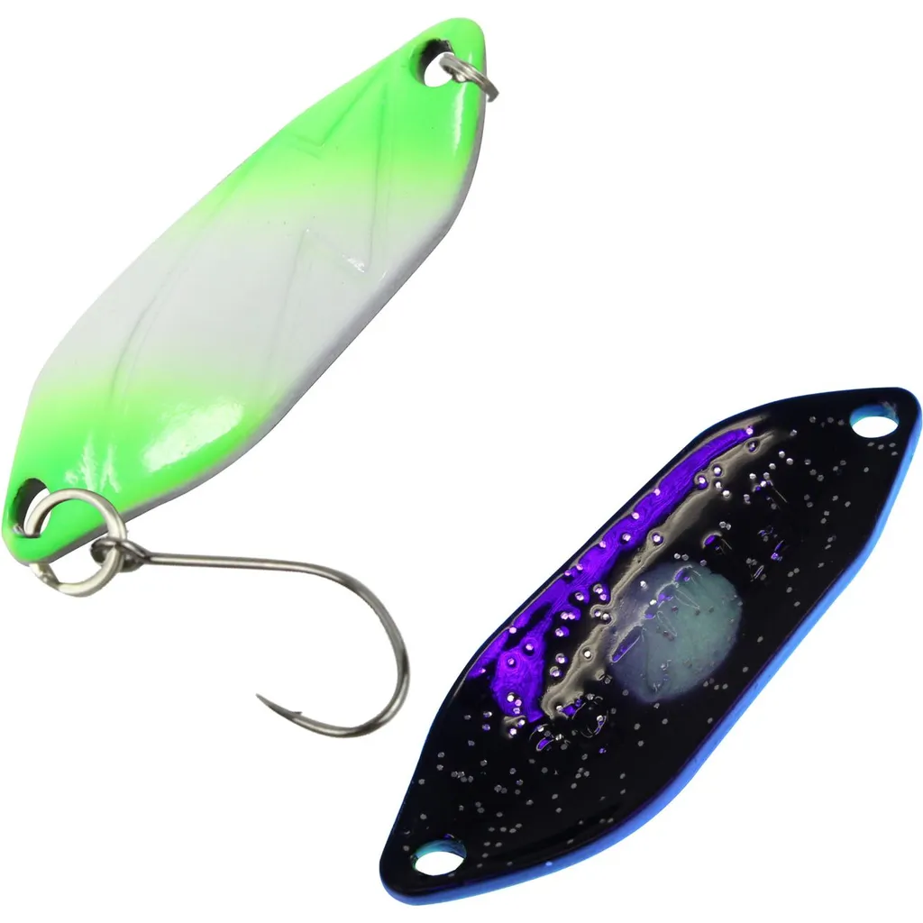 FTM Spoon Strike Blinker 2.1g Neon Grün Leucht Schwarz Glitter Leucht