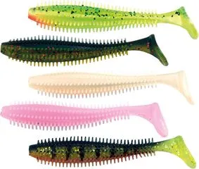 Fox Rage Spikey Shad 5pc UV Mixed Colours