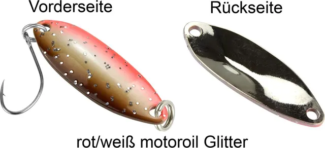 FTM Spoon Tango 1.8g Red/White Motoroil Glitter