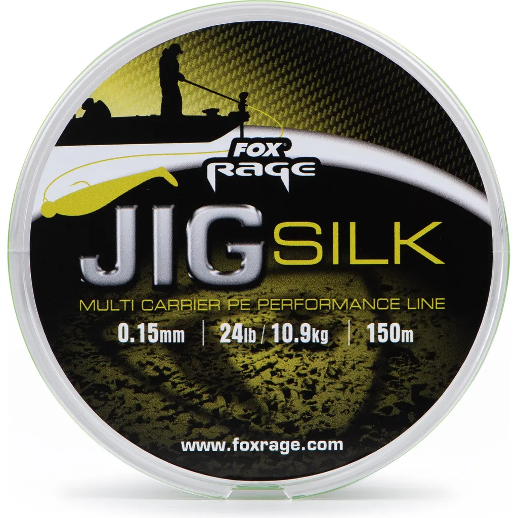 Fox Rage Jig Silk Geflochtene Schnur 0.15mm 10.89kg Fluro Green