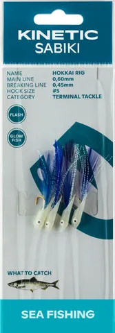 Kinetic Sabiki Hokkai Ready-made Rigs 130cm 0.45kg #5 Copper Flash