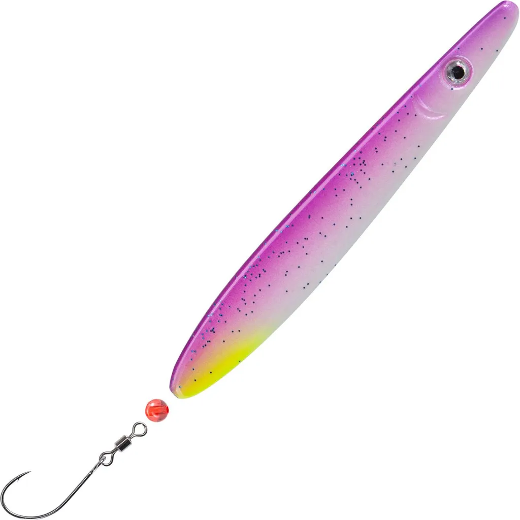 Troutwerk Inline Blinker 7.4cm 16g Violett/Weiß/Gelb