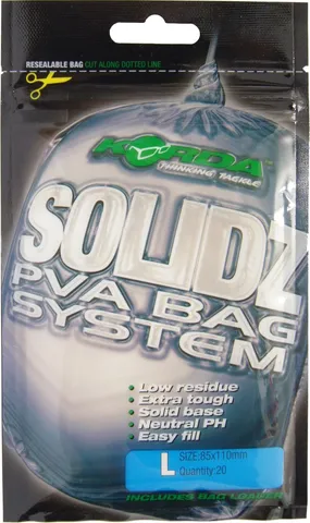 Korda Solidz PVA Bags Large 85x100mm