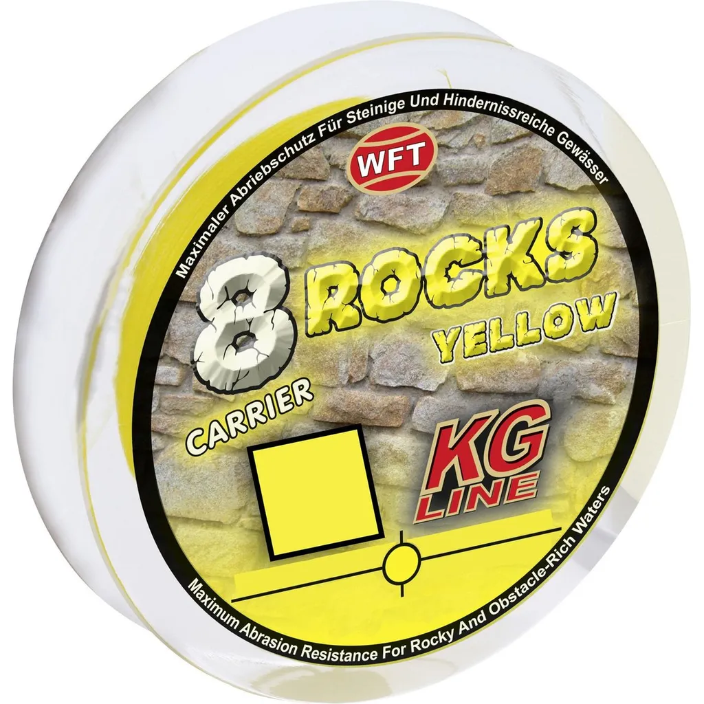 WFT 8 Rocks KG Line Geflochtene Schnur 0.3mm 26kg Gelb