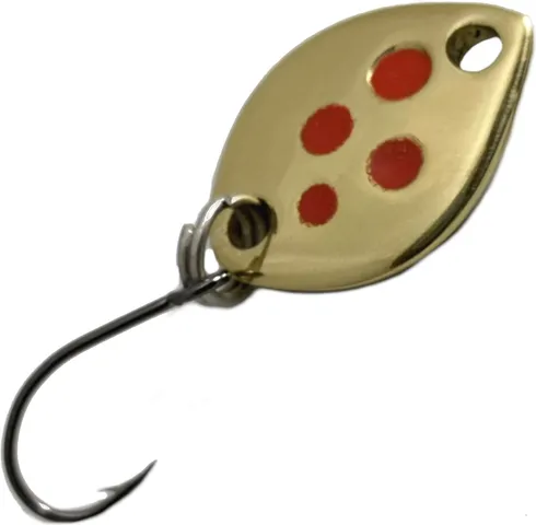 Troutwerk Spoon 1.2cm 0.8g Gold-Coloured/Red Dots