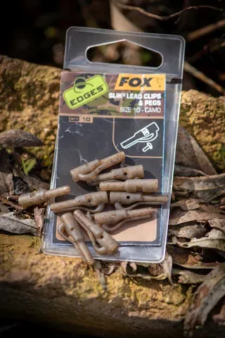 Fox Edges Slik Lead Clip + Pegs Size 10 10pcs Camo