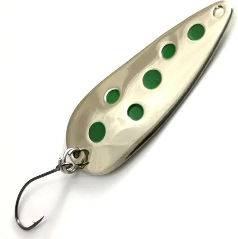 Troutwerk Spoon 4cm 5g Silver/Green Dots Single Hook