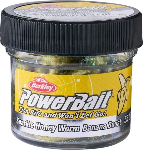 Berkley PowerBait Power Honey Worm 2.5cm 60g Yellow With Scales