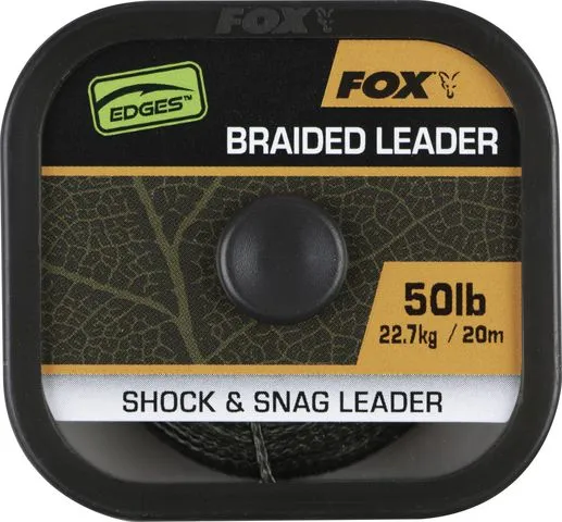 Fox Edges Naturals Braided Leader 20m 22.7kg Dyneema