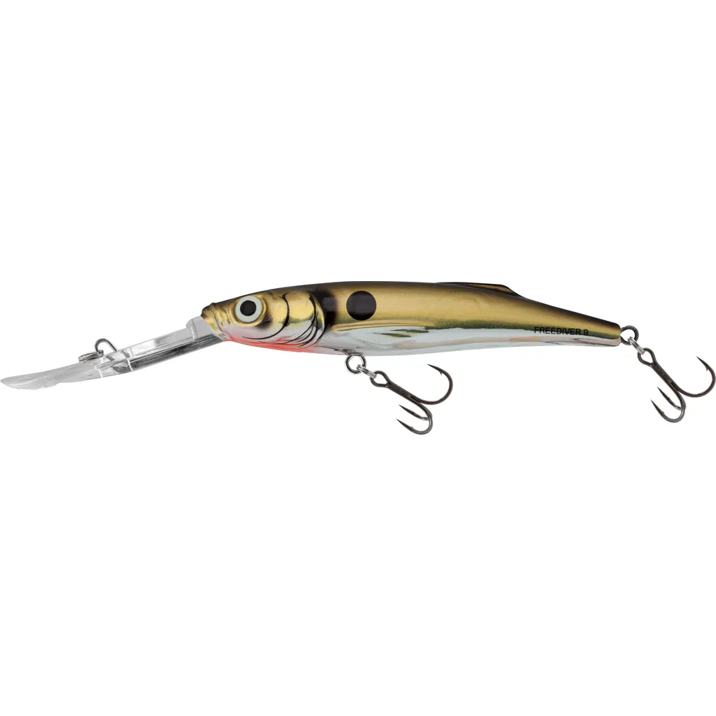 Salmo Freediver Super Deep Runner Floating Wobbler 9cm 12g Gold Black Back