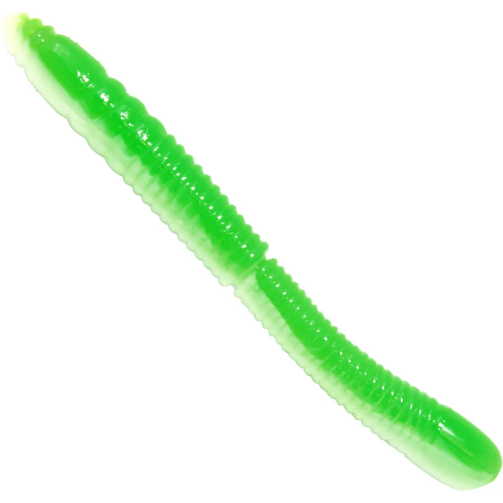 FTM Omura Baits Wurmy Gummiköder 6,5cm 15,8g Hellgrün Weiß