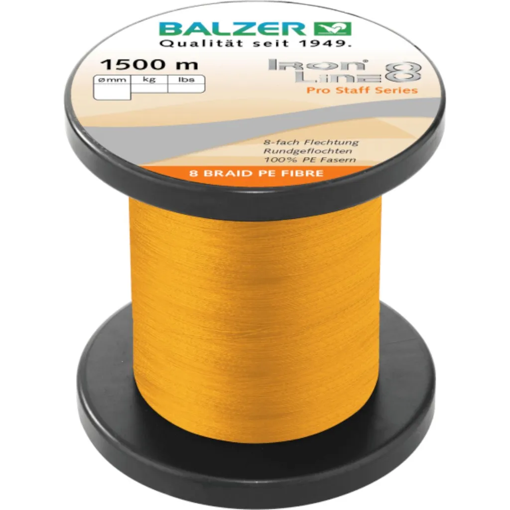 Balzer Ironline 8x orange Geflechtschnur 0.12mm 9.8kg 1500m