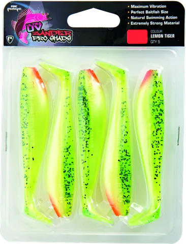 Fox Rage Zander Pro Ultra Packs 7.5cm 5pcs Ultra UV Lemon Tiger