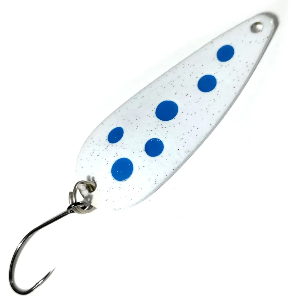 Troutwerk Spoon 4cm 5g Weiß/Blaue Punkte