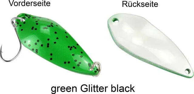 FTM Spoon Rock Spoon 4.2g Green Glitter Black