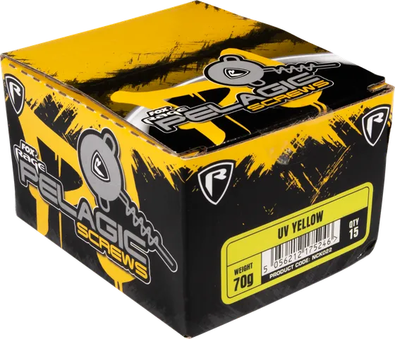 Fox Rage Pelagic Screws Bulk Jig Heads 70g 15pcs UV Yellow Corkscrew