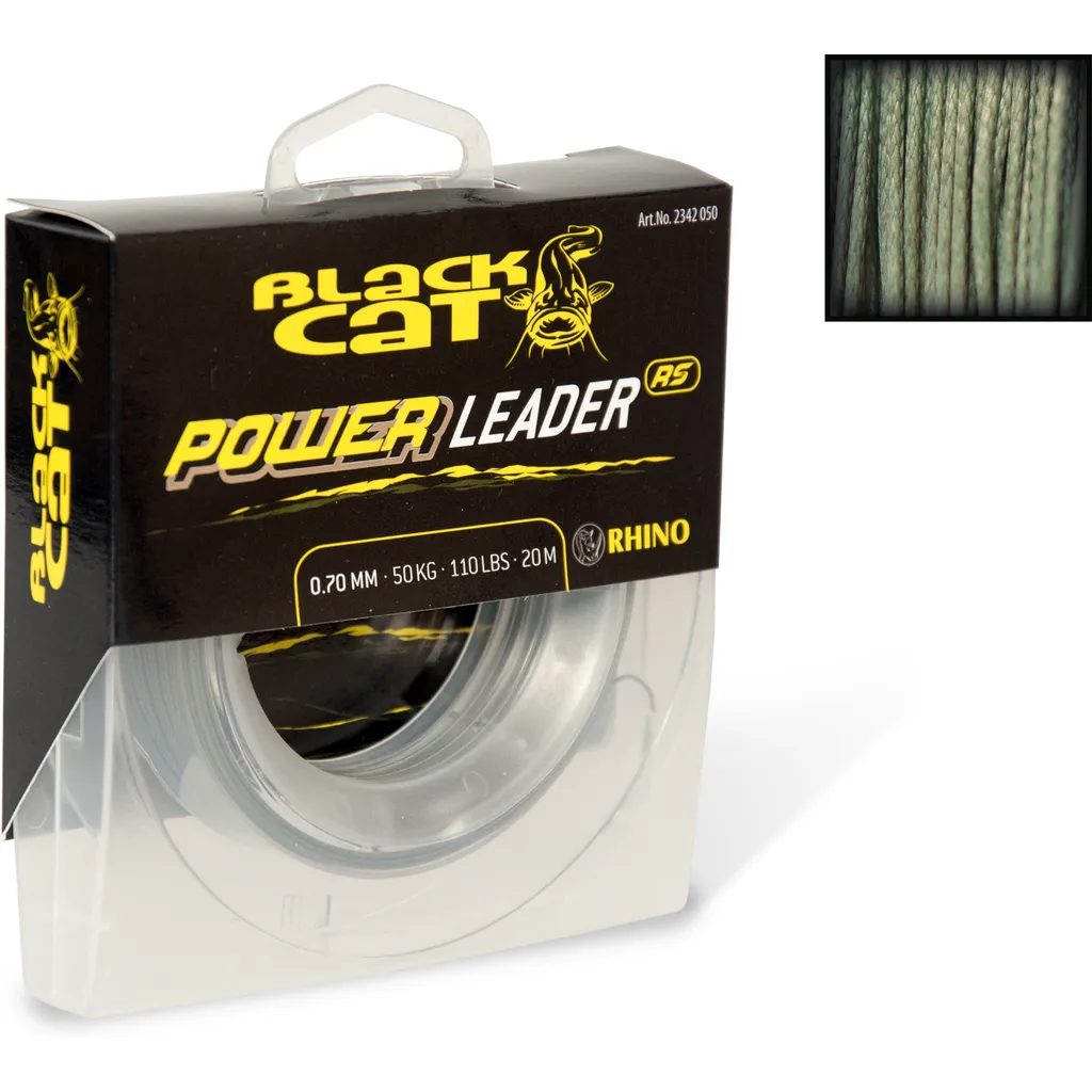 Black Cat Power Leader 20m 50kg 0.7mm