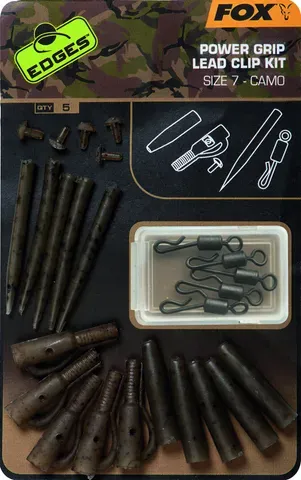 Fox Edges Camo Power Grip Lead Clip Kit 7 5pcs