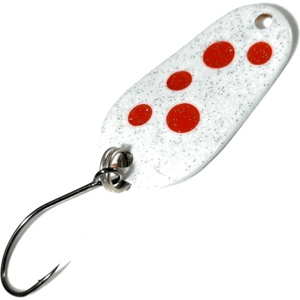 Troutwerk Spoon Blinker Weiß Rote Punkte