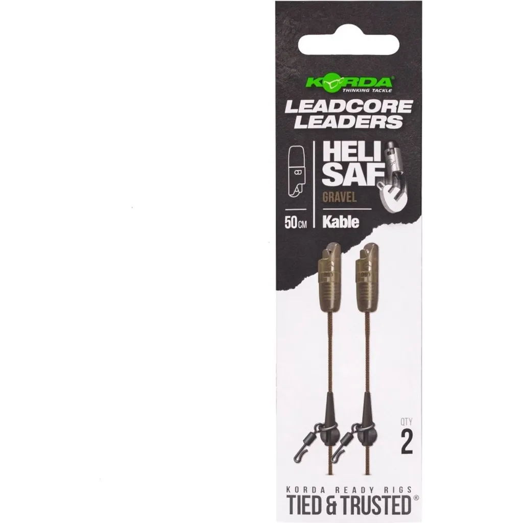 Korda Kable Leadcore Leader Heli Safe 50cm Gravel